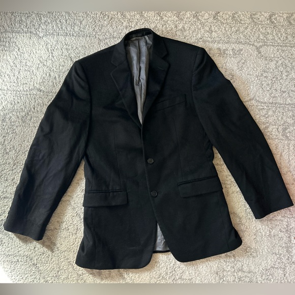 Calvin Klein Men’s Black 100% Cashmere Blazer Jacket 36R Soft & Warm